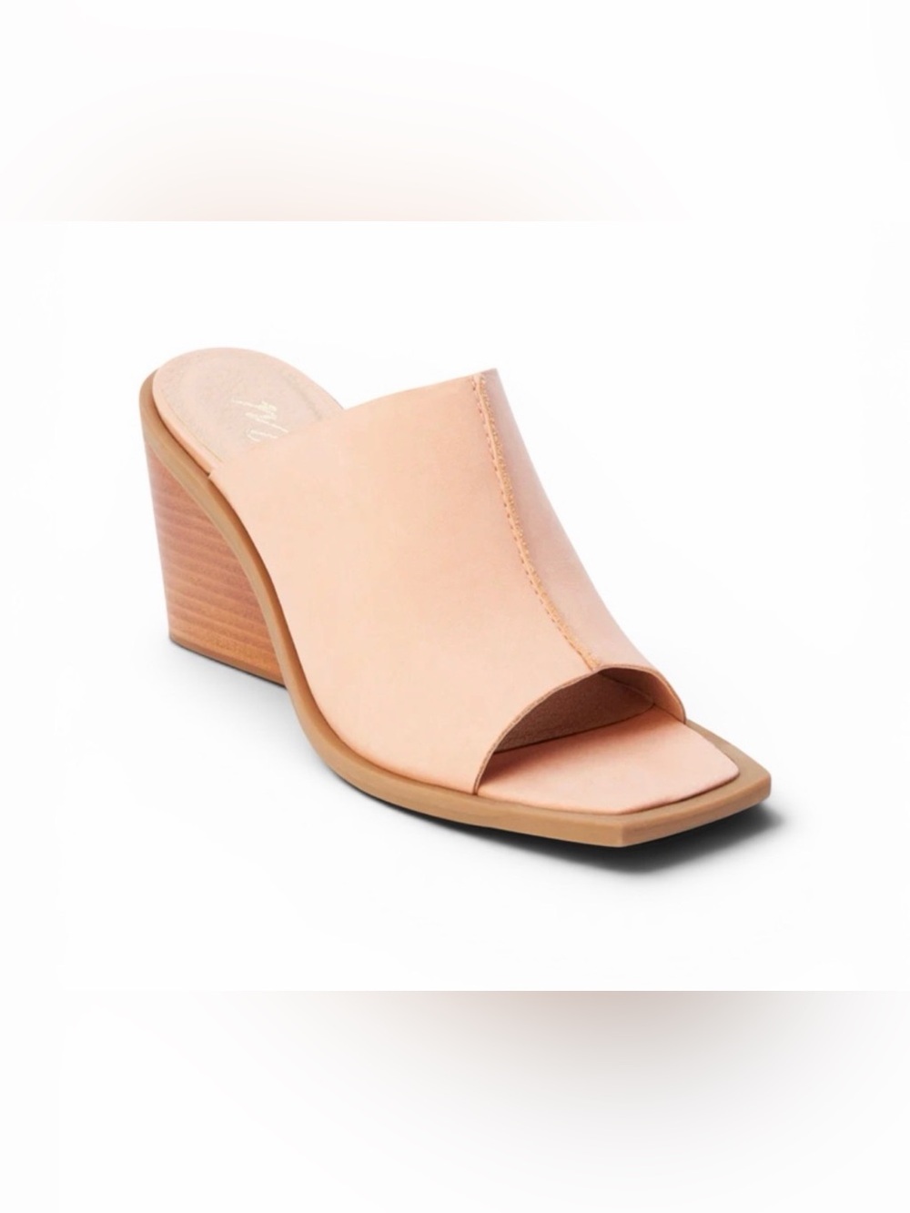 Matisse Lillie blush wedge slide sandal size 9